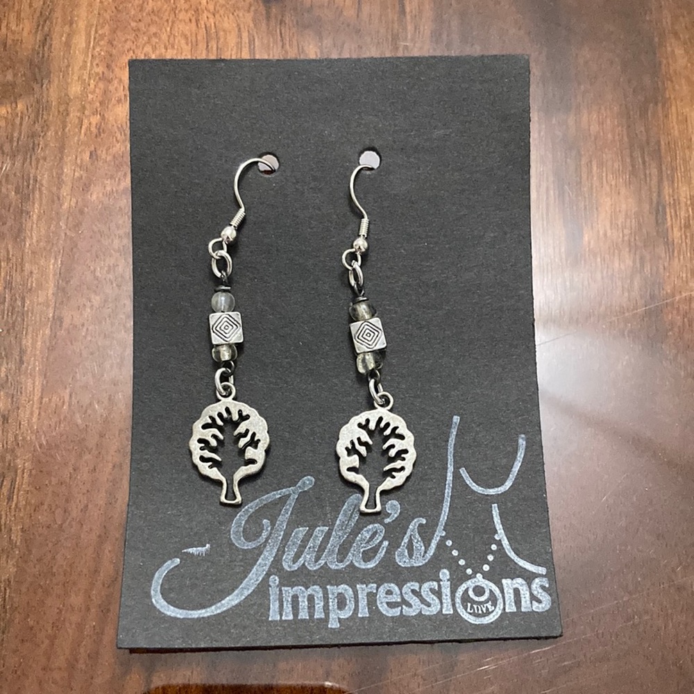 Jule’s Impressions Tree dangle earrings. New, never worn.